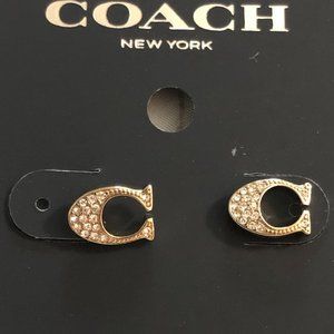 Coach | Jewelry | Coach Signature Stud Earrings Gold | Poshmark